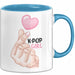 Kpop Love Girl Tasse Geschenk Süßes Herz Design Finger Herz Geste Blau Trendation