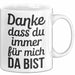 Freundschaft Tasse Geschenk Danke Dass Du Immer Da Bist Geschenkidee Weiß Trendation