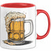 Bier Liebhaber Tasse Geschenkidee für Craft Bier Fan Rot Trendation