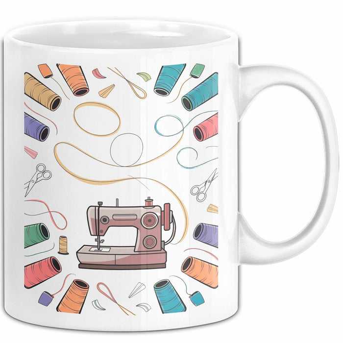 Näh Enthusiast Tasse Geschenk Lustige Geschenkidee Spruch Für Stich Liebhaber Weiß Trendation