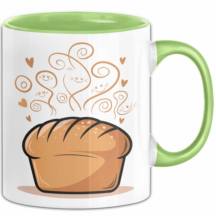 Brotbäcker Tasse Geschenkidee für Teigknet Fan Grün Trendation