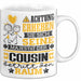 Cousin Geschenk Tasse Lustiger Spruch Erheben Sie Sich Der Cousin Betritt den Raum Weiß Trendation