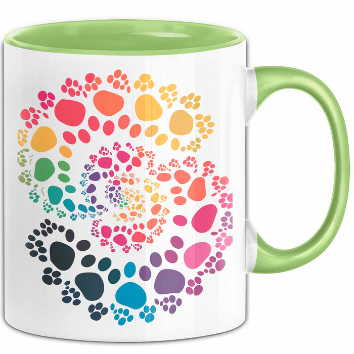 Hund Tierliebhaber Tasse Geschenk Lustige Geschenkidee Spruch Grün Trendation