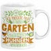 Hobby-Gärtner Geschenk Tasse Ich Möchte Nur In Meinem Garten Arbeiten Hühner Liebhaber Landwirt Bauer Geschenkidee Kaffee-Becher Weiß Trendation