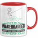 Wakeboarder Geschenk Tasse Ich Bin Wakeboarder Aber Sag Doch Einfach Superheld Lustige Geschenkdiee für Wakeboarder Kaffee-Becher Rot Trendation