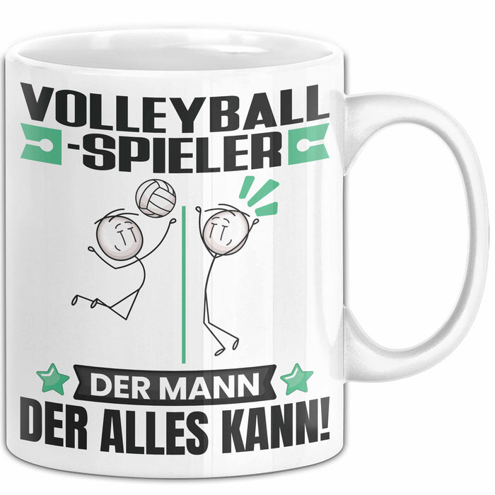 Volleyballspieler Tasse Geschenk für Volleyballspieler Der Mann Der Alles Kann Geschenkidee zum Geburtstag Weiß Trendation