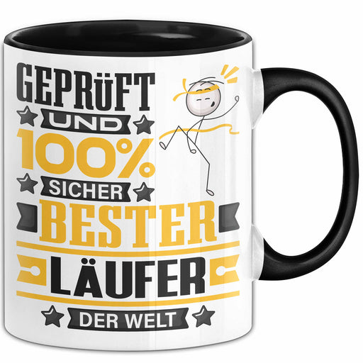 Läufer Geschenk Lustiger Spruch für Läufer Geschenkidee Bester Läufer Der Welt Schwarz Trendation