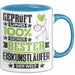 Eiskunstläufer Geschenk Lustiger Spruch für Eiskunstläufer Geschenkidee Bester Eiskunstläufer Der Welt Blau Trendation