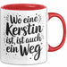 Kerstin Tasse Geschenk Wo Eine Kerstin Ist Ist Auch Ein Weg Geschenkidee Becher mit Name Rot Trendation