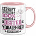 Yogalehrer Geschenk Lustiger Spruch für Yogalehrer Geschenkidee Bester Yogalehrer Der Welt Rosa Trendation