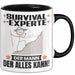 Survival-Experte Tasse Geschenk für Survival-Experte Der Mann Der Alles Kann Geschenkidee zum Geburtstag Schwarz Trendation