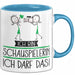 Geschenk für Schauspielerin Tasse Lustige Geschenkidee Geburtstag Ich Bin Schauspielerin Ich Darf Das Blau Trendation