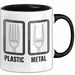 Plastik Tasse Geschenk Plastic Metal Musiker Spruch Geschenkidee Schwarz Trendation