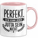 Jutta Tasse Geschenk Perfekt Sein Kann Jeder Geschenkidee Geburtstag Rosa Trendation
