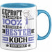 Koch Geschenk Lustiger Spruch für Koch Geschenkidee Bester Koch Der Welt Blau Trendation