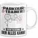 Parkour-Trainer Tasse Geschenk für Parkour-Trainer Der Mann Der Alles Kann Geschenkidee zum Geburtstag Weiß Trendation