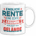 Rentner Pensionär Sarkasmus Tasse Geschenk Lustige Geschenkidee Spruch Endlich Rente Eine Echte Legende Verlässt Das Gelände Weiß Trendation
