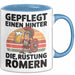 Bierliebhaber Biertrinker Faultier Tasse Geschenk Lustige Geschenkidee Spruch Gepflegt Einen Hinter Die Rüstung Römern Blau Trendation