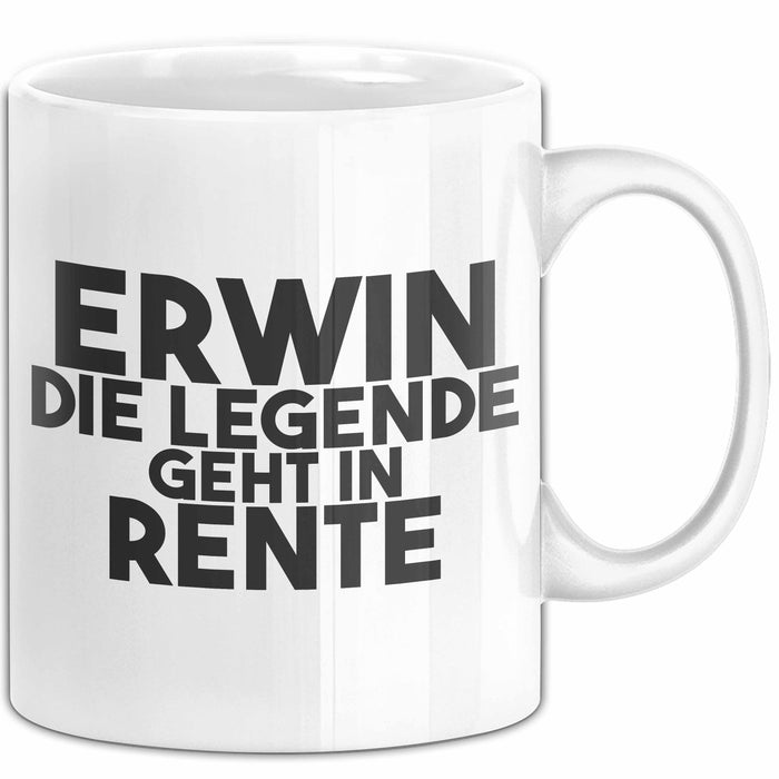 Erwin Tasse Erwin – Die Legende Geht In Rente Geschenk
