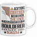Boulderer Geschenk Tasse Lustiger Spruch Erheben Sie Sich Der Boulderer Betritt den Raum Weiß Trendation