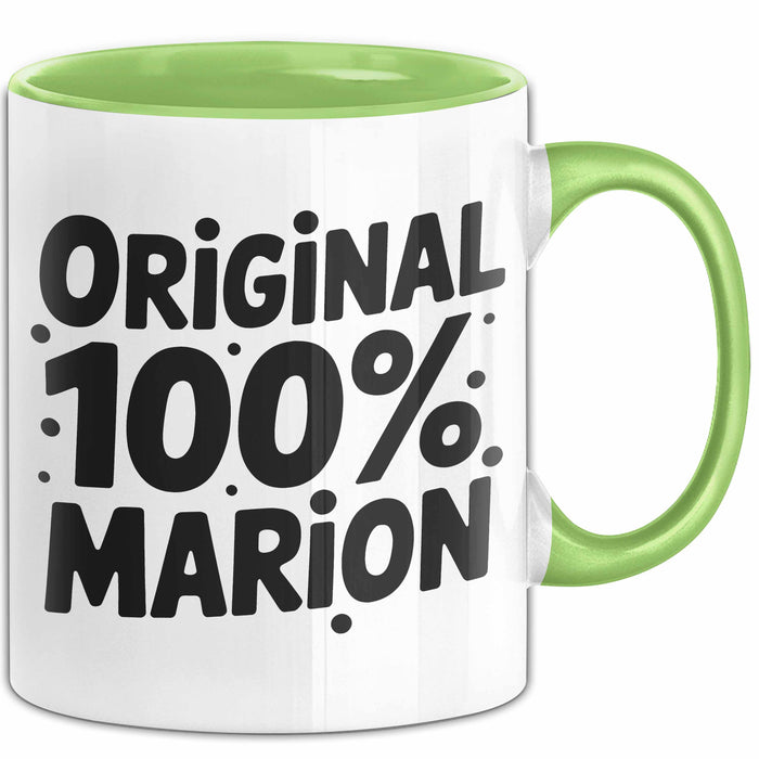 Marion Tasse Geschenk Original 100% Marion Geschenkidee Geburtstag Grün Trendation