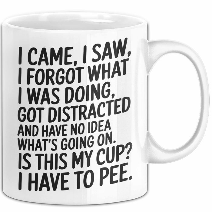Vergesslich Tasse Geschenk I Came I Saw I Forgot Geschenkidee Lustig