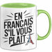 Französischlehrer Unterricht Tasse Geschenk Lustige Geschenkidee Spruch En Français S’Il Vous Plaît Grün Trendation