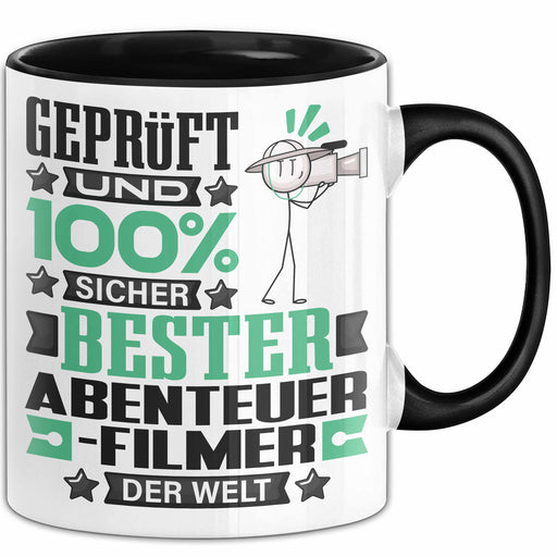 Abenteuerfilmer Geschenk Lustiger Spruch für Abenteuerfilmer Geschenkidee Bester Abenteuerfilmer Der Welt Schwarz Trendation