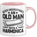 Mundharmonika Tasse Geschenk Vintage Retro Mundharmonika Spieler Geschenk Rosa Trendation