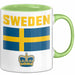 Schweden Skandinavien Schwedisch Tasse Geschenk Lustige Geschenkidee Spruch Grün Trendation