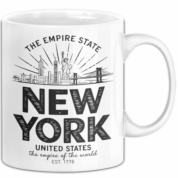 New York City USA Tasse Geschenk Lustige Geschenkidee Spruch Weiß Trendation