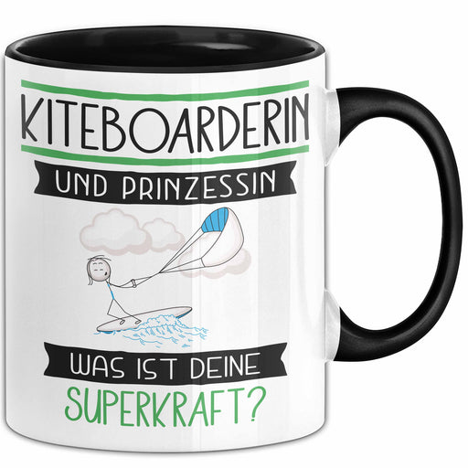 Kiteboarderin Und Prinzessin Tasse Geschenk Für Eine Kiteboarderin Geburtstag Was Ist Deine Superkraft Trendation