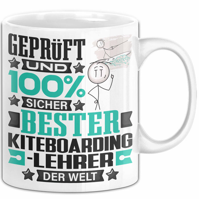 Kiteboarding-Lehrer Geschenk Lustiger Spruch für Kiteboarding-Lehrer Geschenkidee Bester Kiteboarding-Lehrer Der Welt Weiß Trendation