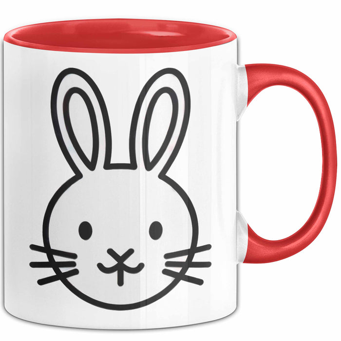 Kaninchen Hase Tierliebhaber Tasse Geschenk Lustige Geschenkidee Spruch Rot Trendation