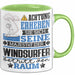 Windsurfer Geschenk Tasse Lustiger Spruch Erheben Sie Sich Der Windsurfer Betritt den Raum Grün Trendation