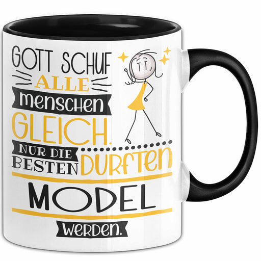 Model Geschenk Becher Tasse Gott Schuf Alle Menschen Gleich Nur Die Besten Durfeten Model Werden Geschenkidee Lustig Trendation