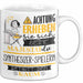 Synthesizer-Spielerin Tasse Geschenk Lustiger Spruch Bitte Erheben Sie Sich Seine Majestät Die Synthesizer-Spielerin Betritt Den Raum Weiß Trendation