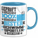Schwimmsportler Geschenk Lustiger Spruch für Schwimmsportler Geschenkidee Bester Schwimmsportler Der Welt Blau Trendation