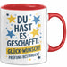 Schüler Abschluss Tasse Geschenk Lustige Geschenkidee Spruch Du Hast Es Geschafft Rot Trendation