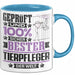 Tierpfleger Geschenk Lustiger Spruch für Tierpfleger Geschenkidee Bester Tierpfleger Der Welt Blau Trendation