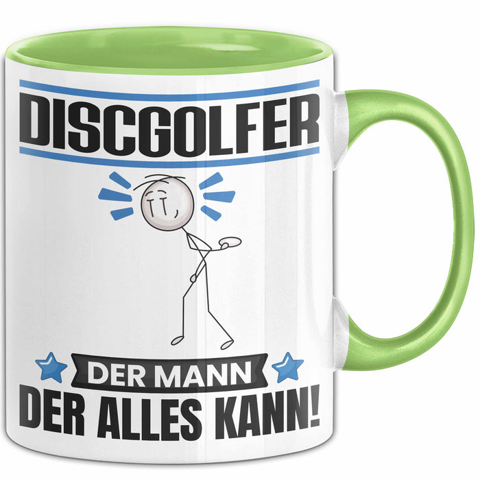 Discgolfer Tasse Geschenk für Discgolfer Der Mann Der Alles Kann Geschenkidee zum Geburtstag Grün Trendation