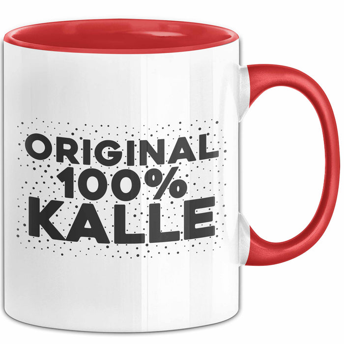 Kalle Tasse Original 100% Kalle Geschenk Rot Trendation