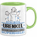 Urenkel Geschenk Tasse Ich Bin Urenkel Aber Sag Doch Einfach Superheld Lustige Geschenkdiee für Urenkel Kaffee-Becher Grün Trendation