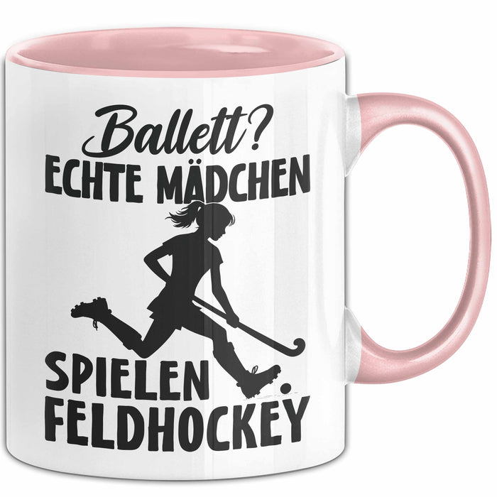 Feldhockey-Spielerin Tasse Geschenk Frauen Ballett Echte Mädchen Spielen Feldhockey Rosa Trendation