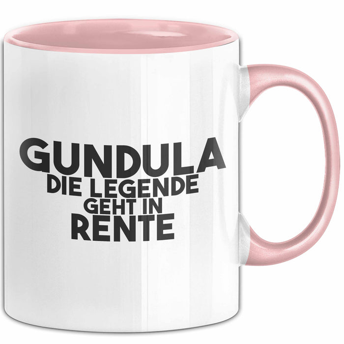 Gundula Tasse Gundula – Die Legende Geht In Rente Geschenk