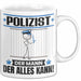 Polizist Tasse Geschenk für Polizist Der Mann Der Alles Kann Geschenkidee zum Geburtstag Weiß Trendation