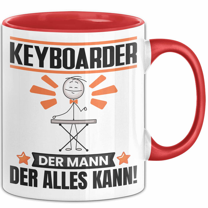 Keyboarder Tasse Geschenk für Keyboarder Der Mann Der Alles Kann Geschenkidee zum Geburtstag Rot Trendation