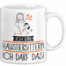 Geschenk für Haustiersitterin Tasse Lustige Geschenkidee Geburtstag Ich Bin Haustiersitterin Ich Darf Das Weiß Trendation