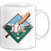 Baseballspieler Tasse Geschenkidee für Baseballliebhaber Weiß Trendation