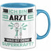 Arzt Tasse Geschenk für Arzt Geburtstag Lustiger Spruch Kaffee-Becher Was Ist Deine Superkraft Blau Trendation